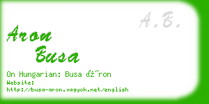 aron busa business card